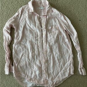 Pink-Stripe Button Up Shirt